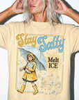 Stay Salty Melt Ice Comfort Colors Tee Shirt, Vintage Illustration Tee, Political Statement T-Shirt, Retro Rain Girl Graphic Shirt,