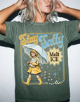 Stay Salty Melt Ice Comfort Colors Tee Shirt, Vintage Illustration Tee, Political Statement T-Shirt, Retro Rain Girl Graphic Shirt,