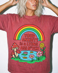 Your Anxiety Is A Lying A** Bitch Comfort Colors Tee -Trippy Mushroom Rainbow Shirt, Funny Mental Health T-Shirt, Retro Positivity