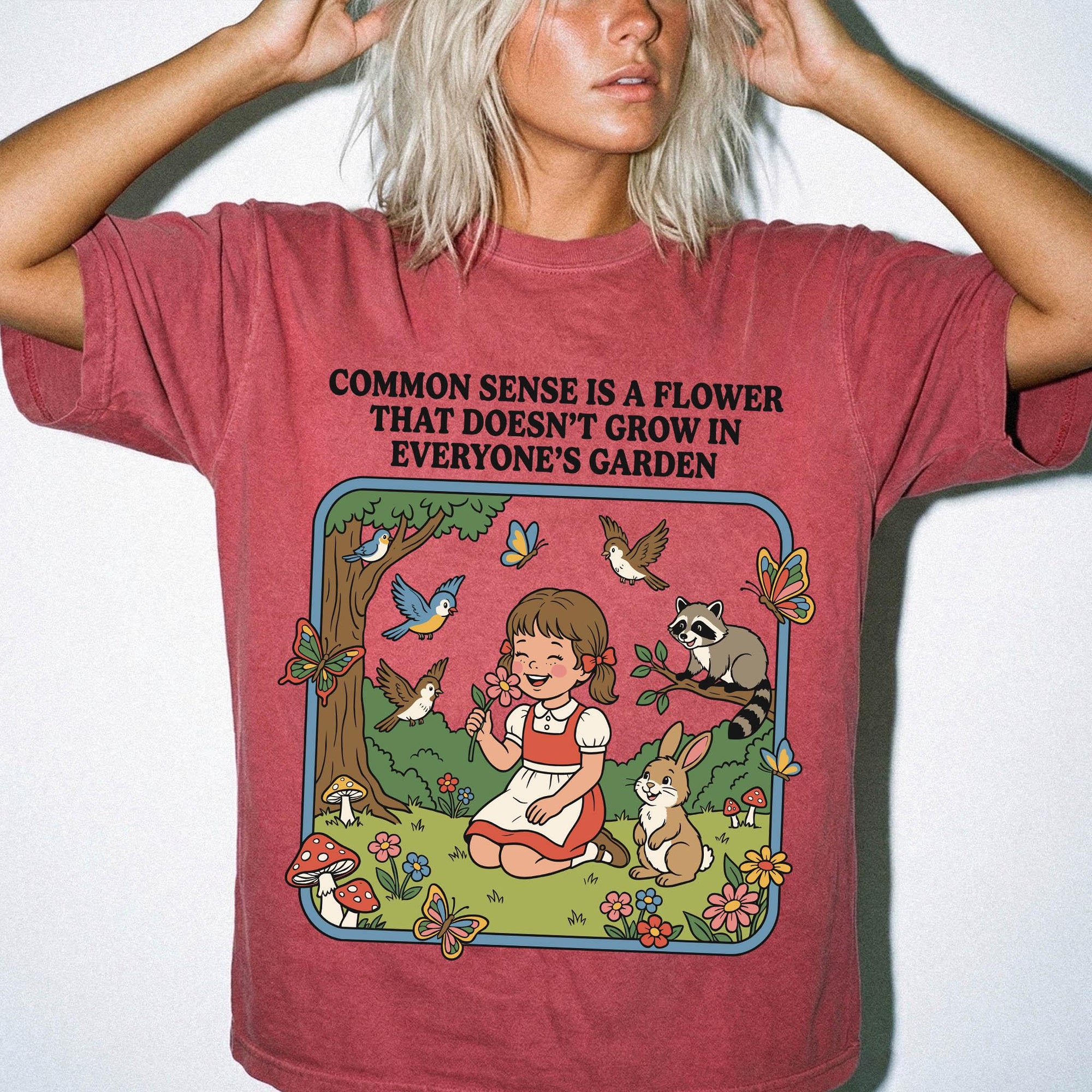 Common Sense Is A Flower Shirt Comfort Colors Graphic Tee, Sarcastic Quote Tee, Vintage Cottagecore T-Shirt, Funny Snarky Saying Shirt,