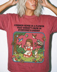 Common Sense Is A Flower Shirt Comfort Colors Graphic Tee, Sarcastic Quote Tee, Vintage Cottagecore T-Shirt, Funny Snarky Saying Shirt,
