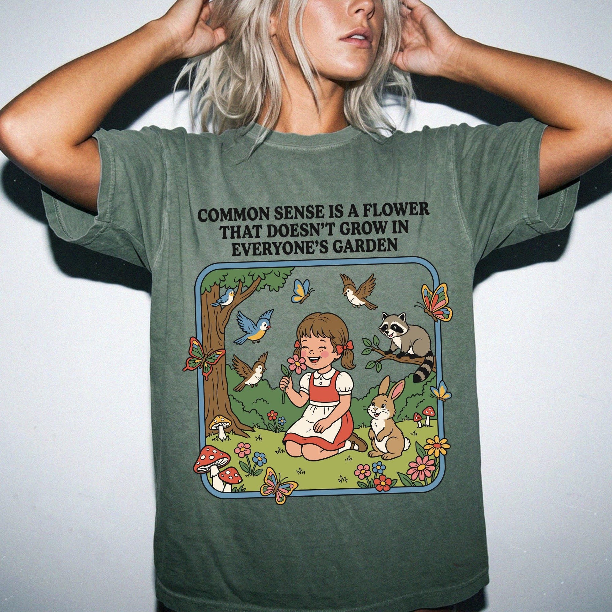 Common Sense Is A Flower Shirt Comfort Colors Graphic Tee, Sarcastic Quote Tee, Vintage Cottagecore T-Shirt, Funny Snarky Saying Shirt,