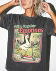Off to Regulate Emotions Comfort Colors Shirt, Funny Goose Scooter Tee, Mental Health Awareness T-Shirt, Cute Silly Goose Shirt,