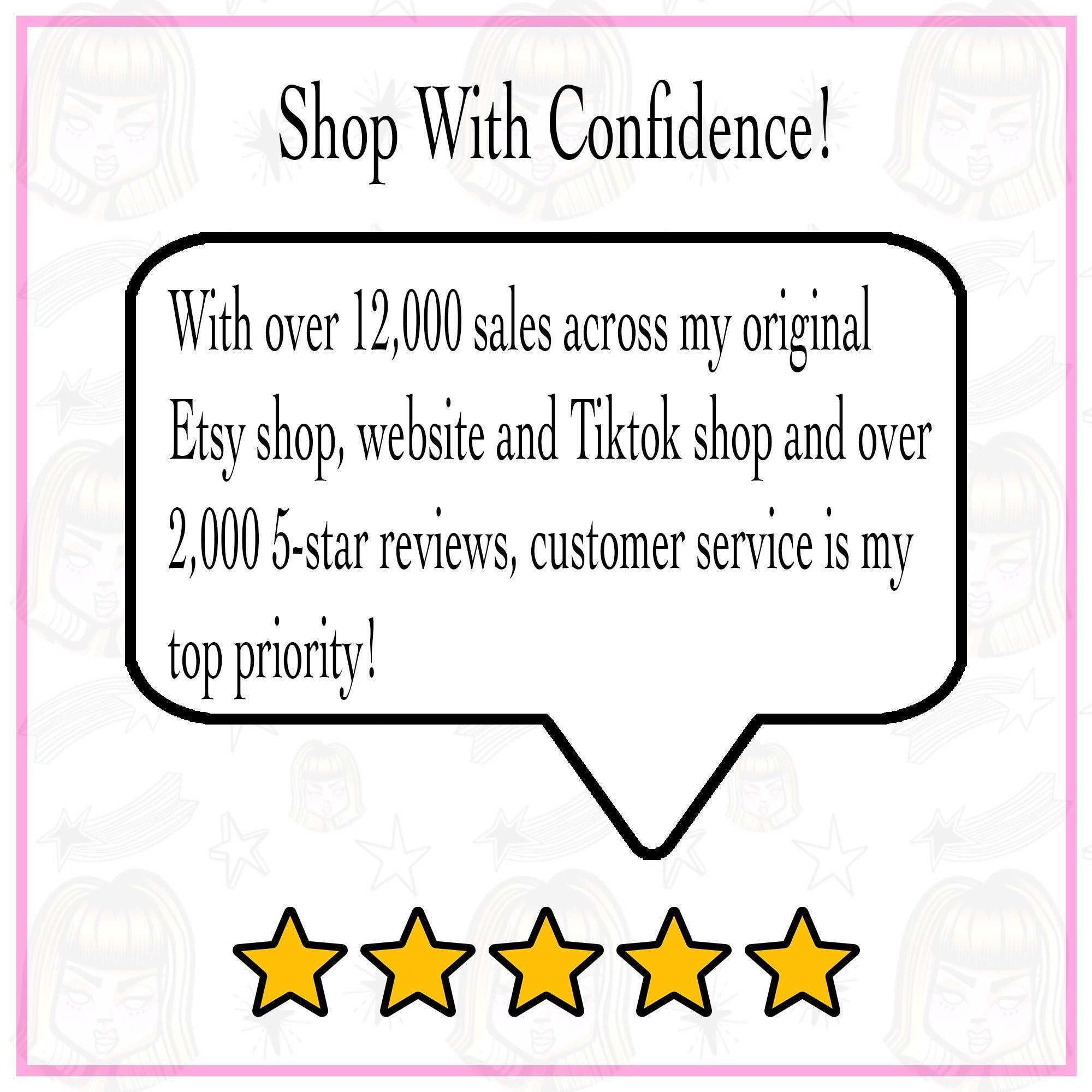 a speech bubble containing text, with a 5-star rating and a 5-star review visible below it.
