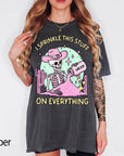 Sarcasm Skeleton Comfort Colors Graphic Tee, I Sprinkle This Stuff On Everything Shirt, Funny Cowgirl Skeleton Tee, Sarcastic Western Gift