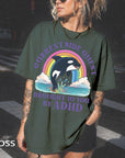 Funny ADHD Orca Comfort Colors Graphic Tee, Current Side Quest Shirt, Rainbow Whale Shirt, ADHD Awareness Tee, Neurodivergent Gift