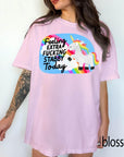 Feeling Extra Fucking Stabby Today Comfort Colors Graphic Tee, Funny Unicorn Shirt, Sarcastic Rainbow Tee, Adult Humor Gift Shirt