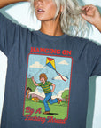 Hanging On By A Fucking Thread Comfort Colors T-Shirt, Funny Sarcastic Tee, Retro Vintage Graphic T-Shirt, Mental Health Humor Shirt,