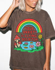Your Anxiety Is A Lying A** Bitch Comfort Colors Tee -Trippy Mushroom Rainbow Shirt, Funny Mental Health T-Shirt, Retro Positivity