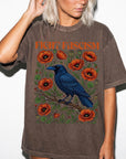 Fight Fascism Comfort Colors Shirt, Raven Poppy Floral Tee, Pro Democracy T-Shirt, Political Protest Shirt, Social Justice Graphic Tee,