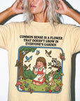 Common Sense Is A Flower Shirt Comfort Colors Graphic Tee, Sarcastic Quote Tee, Vintage Cottagecore T-Shirt, Funny Snarky Saying Shirt,