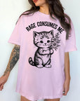 Rage Consumes Me Shirt, Funny Kitten Sarcastic Tee, Ironic Cute Animal T-Shirt, Ferocious Cat Lover Shirt, Comfort Colors Graphic Tee
