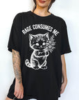 Rage Consumes Me Shirt, Funny Kitten Sarcastic Tee, Ironic Cute Animal T-Shirt, Ferocious Cat Lover Shirt, Comfort Colors Graphic Tee