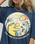The Vibe Is In Shambles Shirt, Funny Dinosaur Meteor Tee, Sarcastic Meme T-Shirt, Retro Dino Graphic Shirt, Comfort Colors Graphic Tee