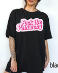Fuck The Patriarchy Comfort Colors Graphic Tee, Feminist Shirt, Retro Pink Bubble Text Tee, Bold Statement Shirt, Girl Power Gift