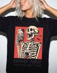 Coffee First Your Bullshit Later Shirt, Funny Skeleton Halloween Tee, Sarcastic Coffee Lover Shirt, Adult Humor T-Shirt, Comfort Colors Tee