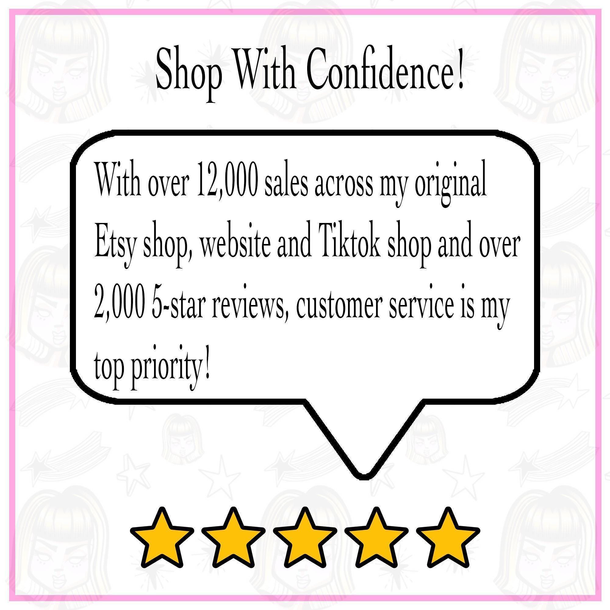 a speech bubble containing text, with a 5-star rating and a 5-star review visible below it.